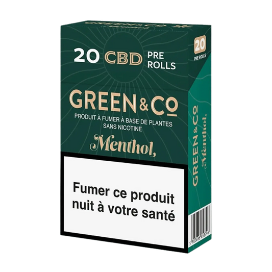Cigarette CBD Green&CO Menthol – Fraîcheur & relaxation Ma boutique